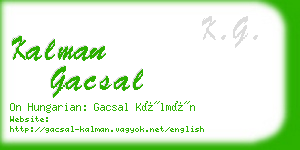 kalman gacsal business card